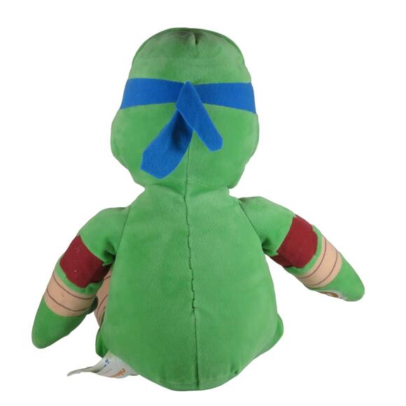 Build-A-Bear Ninja Turtle Plush Blue Mask 18" Stuffed Toy Reversible Face - Picture 3 of 16